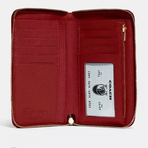 NWT! Coach x Disney Mickey Mouse X Keith Haring Medium Id Zip Wallet - Picture 2 of 4